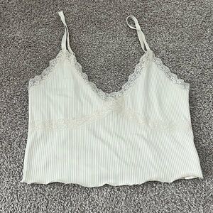 H&M Cream Lace Trim Camisole